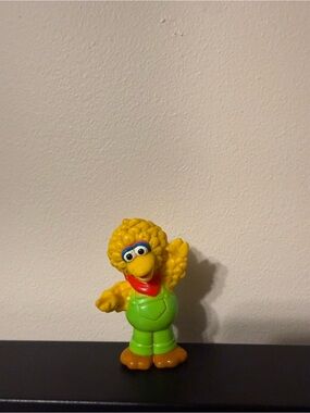 💞4/$35-Vintage Sesame Street Big Bird Figure Green Overalls Illco Jim Henson Toy
